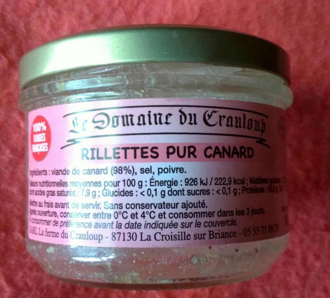 Le Domaine Du Crauloup Rillettes pur canard packshot