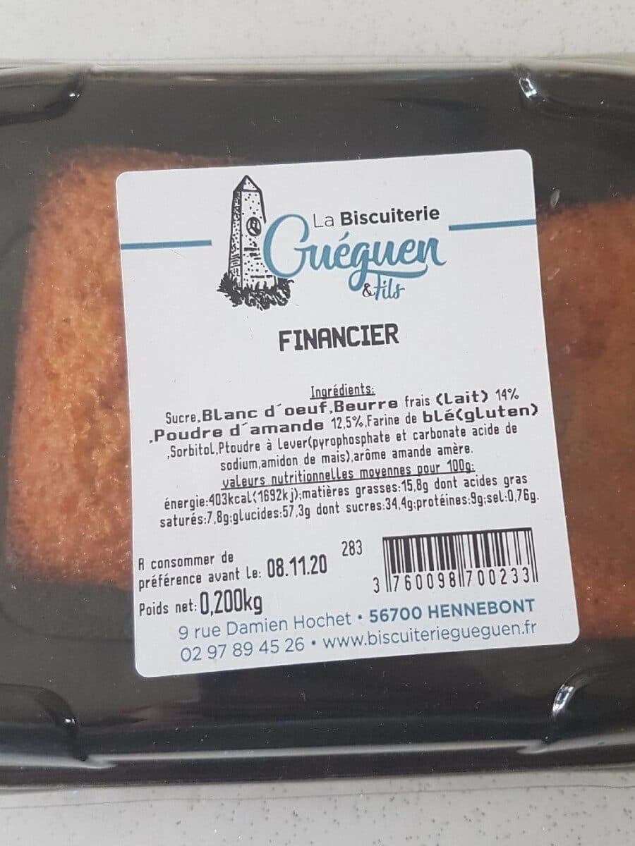 Biscuiterie Gueguen & Fils Biscuits Financier packshot
