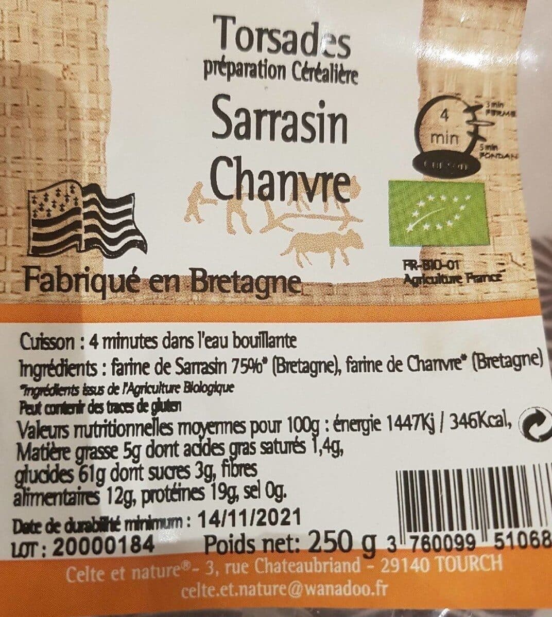 Open Food Facts Pate Au Sarrasin Chanvre packshot