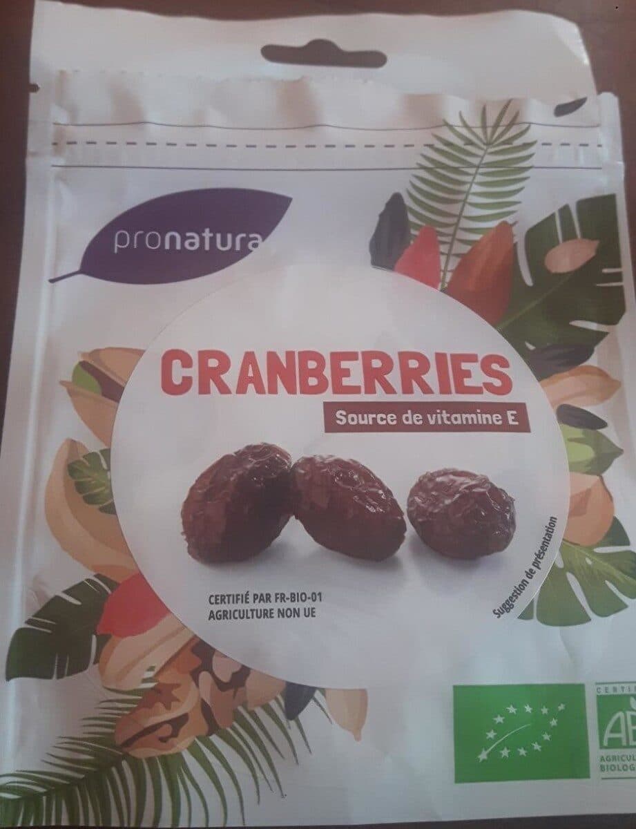 Pronatura Cranberries packshot