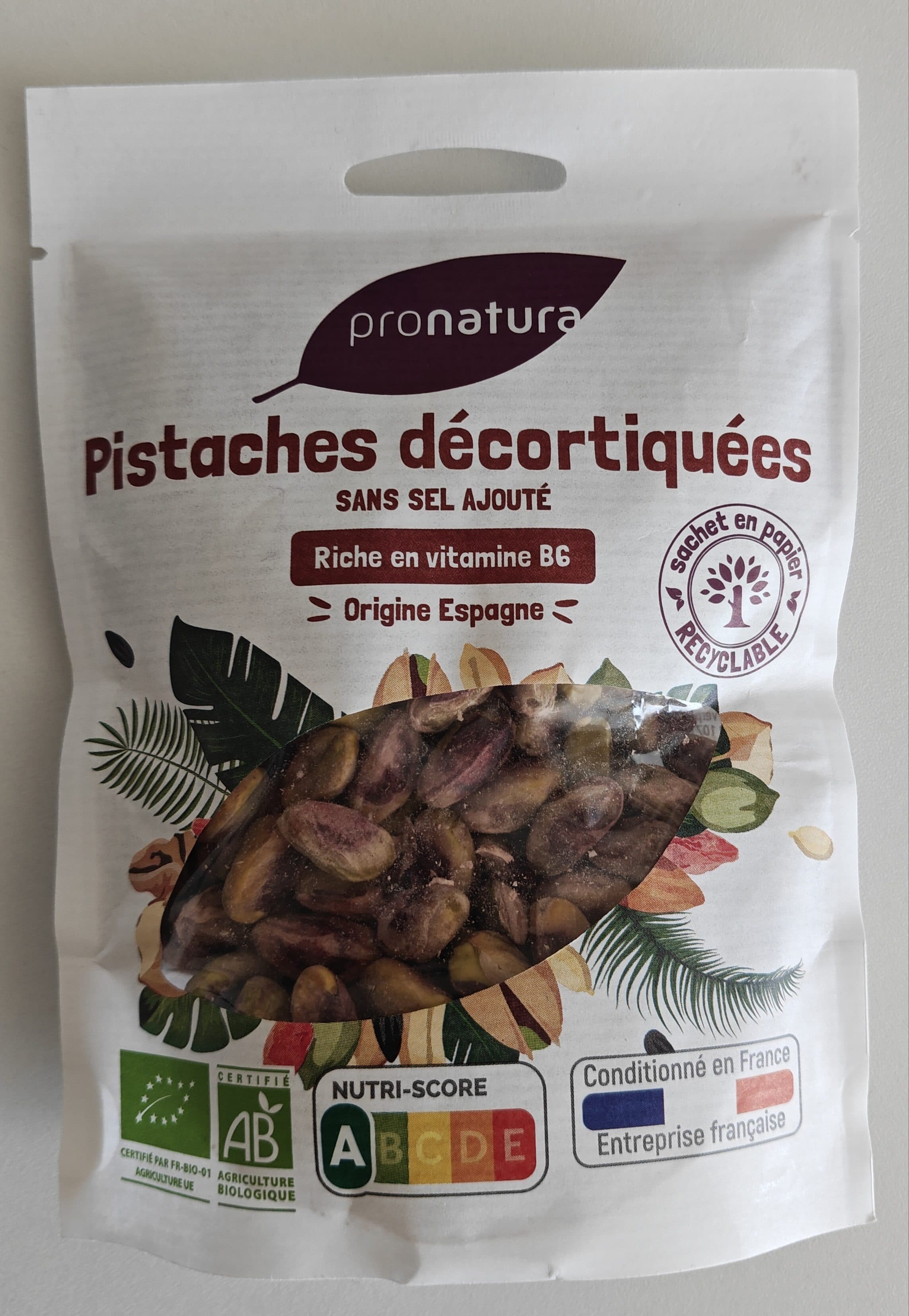Pronatura Pistaches décortiquées packshot