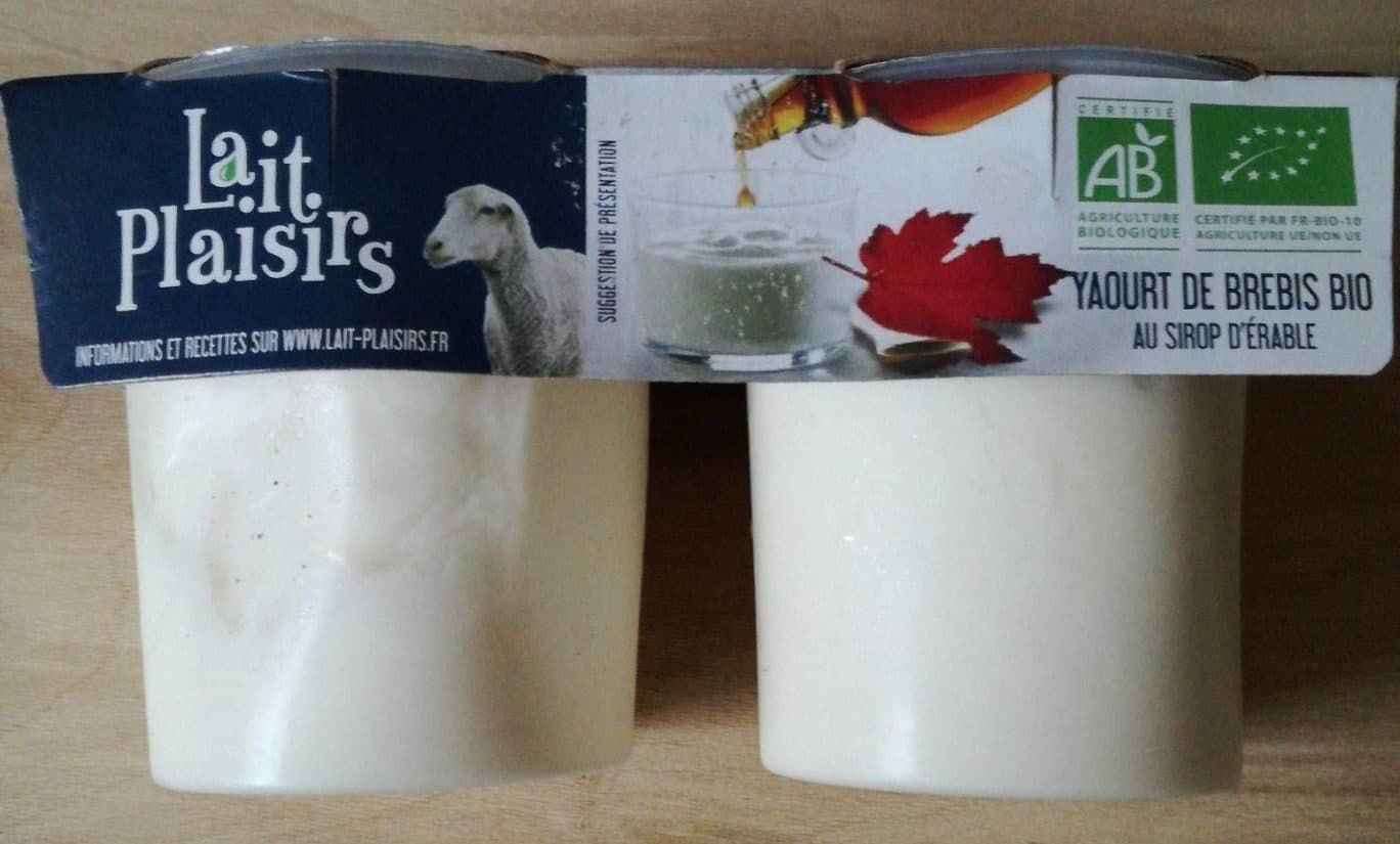 Lait Plaisirs Yaourt Brebis Sirop D Erable 2X125G packshot