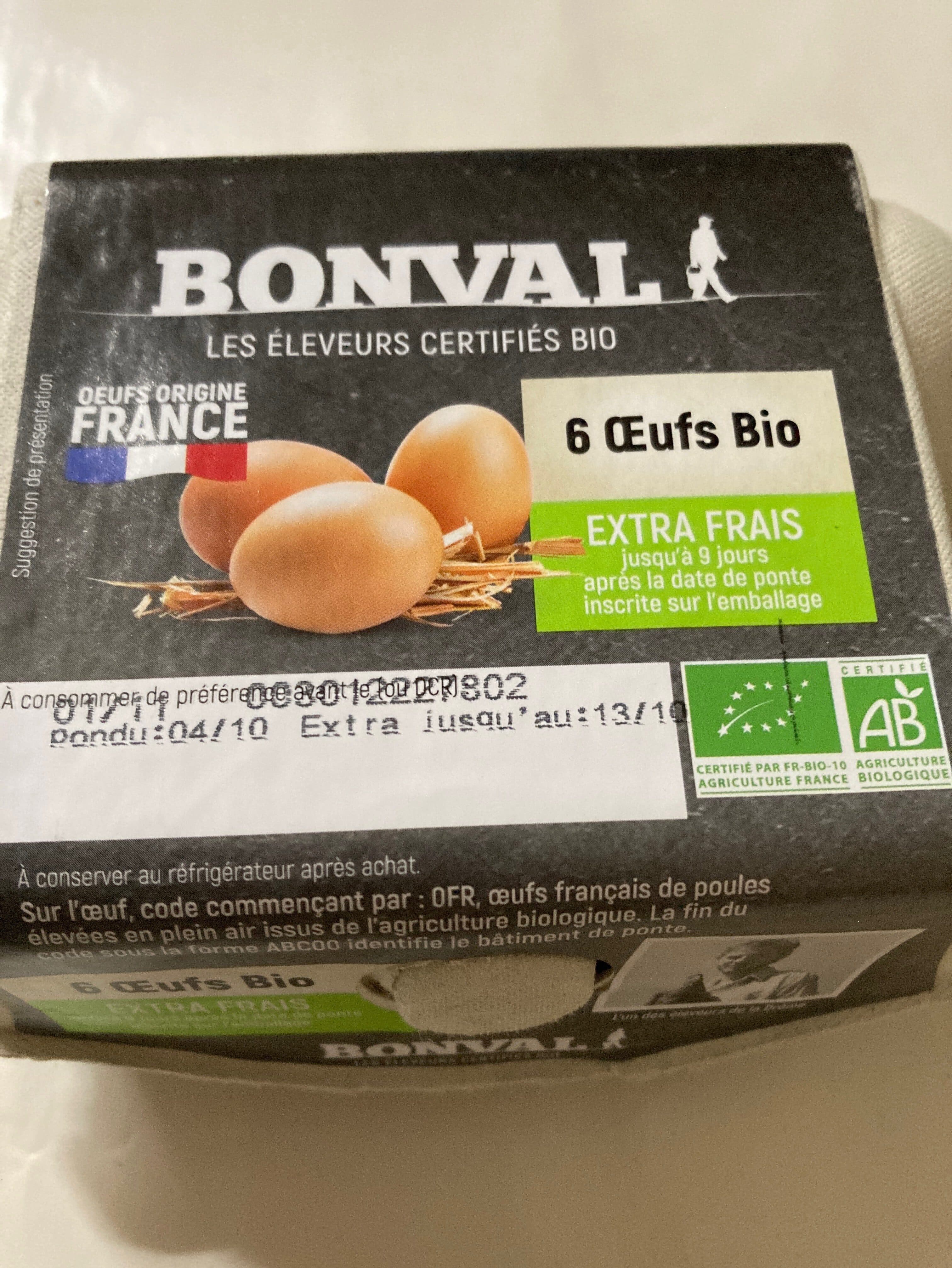 Potins Culinaires BOITE DE 6 OEUFS EXTRA FRAIS FRANCAIS MOYEN packshot