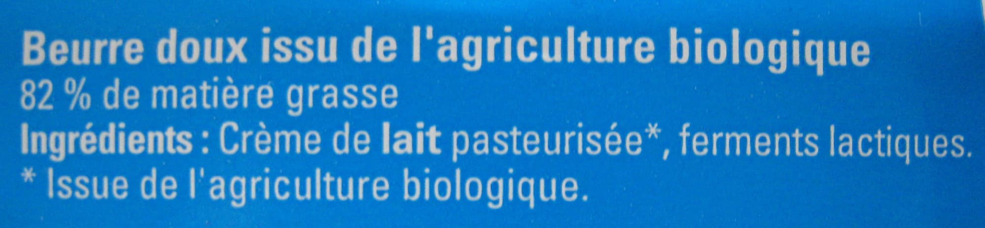 Osé Bio Beurre Doux Bio packshot