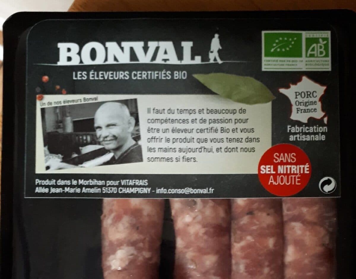 Bonval Chipolatas Aux Herbes X4 240G packshot