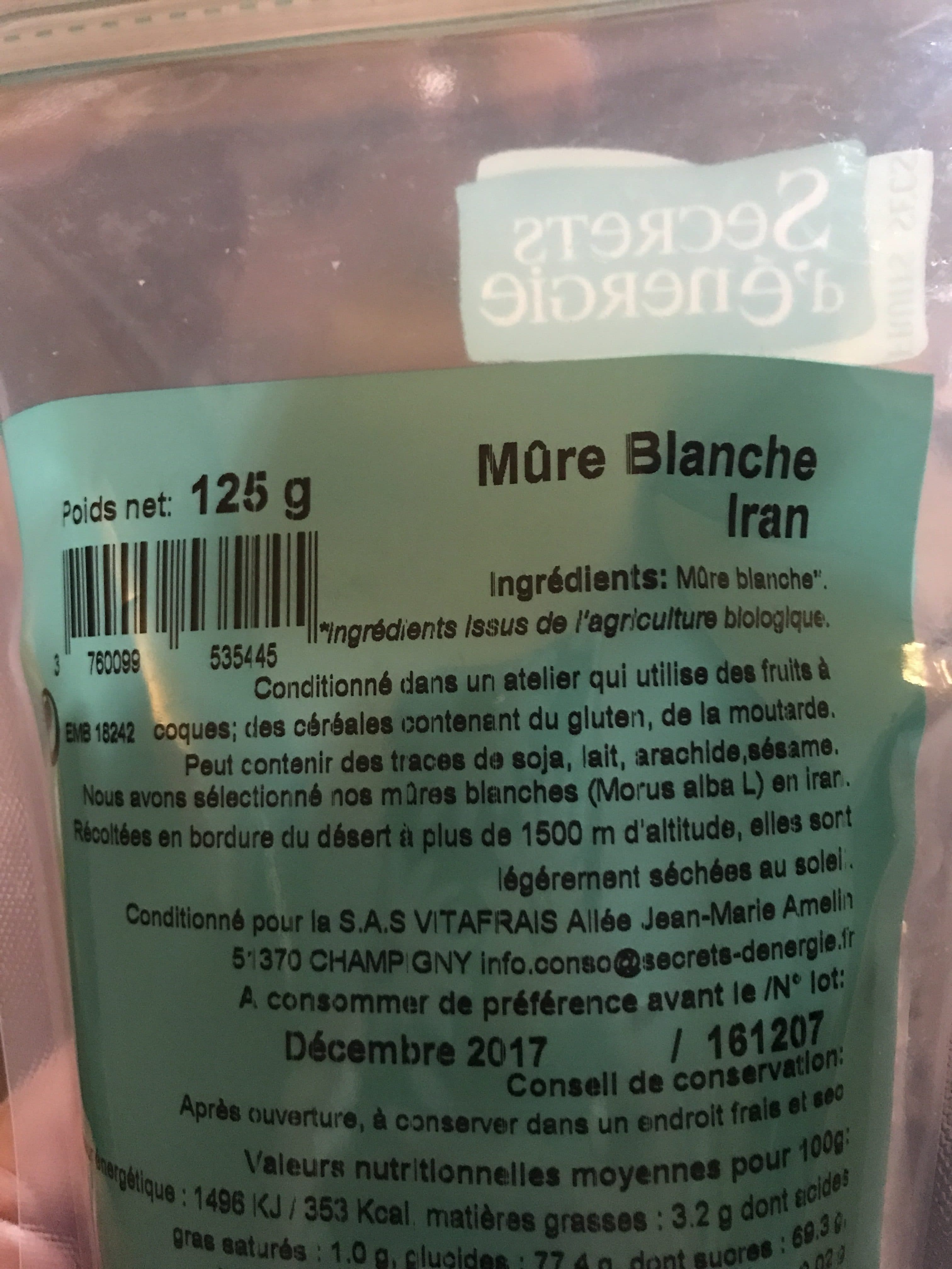 Secrets D'energie MURES BLANCHES packshot