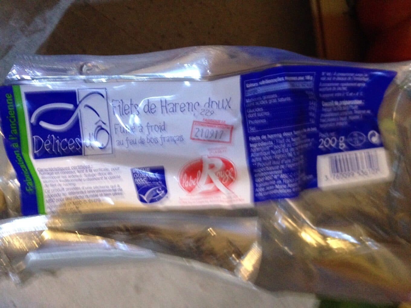 delices d'oleron Filet De Hareng Fumes packshot