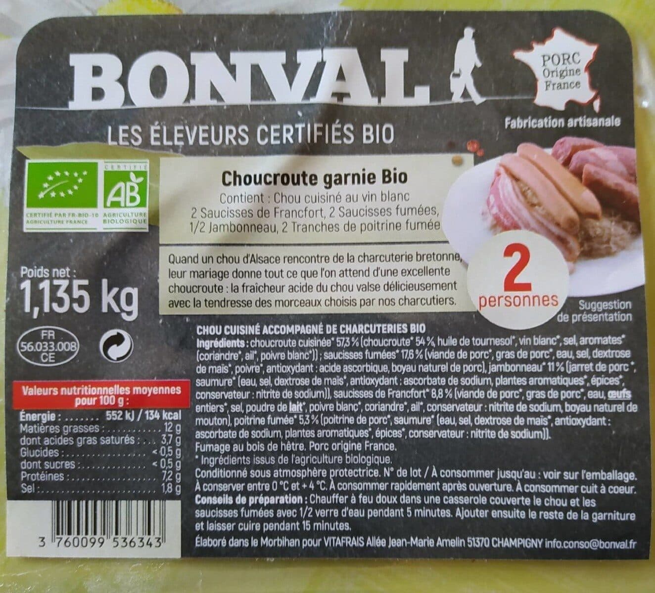 Bonval Choucroute garnie bio packshot