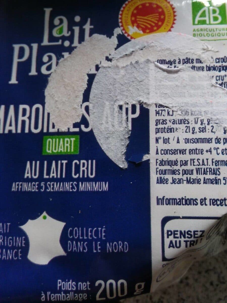 Lait Plaisirs Maroilles packshot