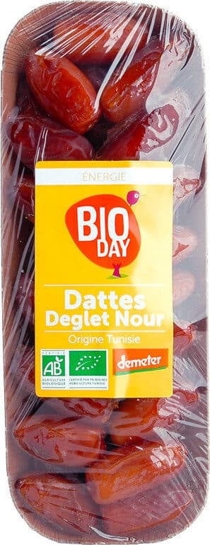 Bio Day Datte Deglet Nour Tunisie BIO barquette packshot