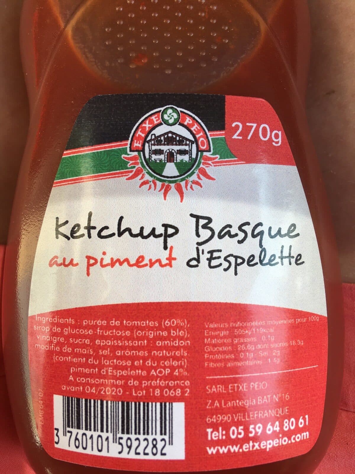 Etxe Peio Ketchup basque au piment d'espelette packshot