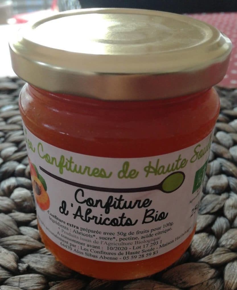Les Confitures de Haute Soule Confiture d'Abricots Bio packshot