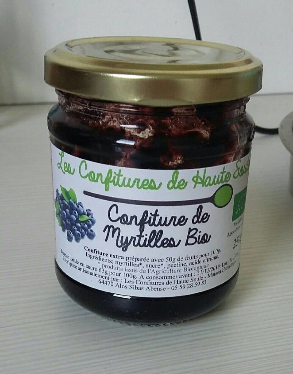 Les Confitures de Haute Soule Confiture de Myrtilles Bio packshot