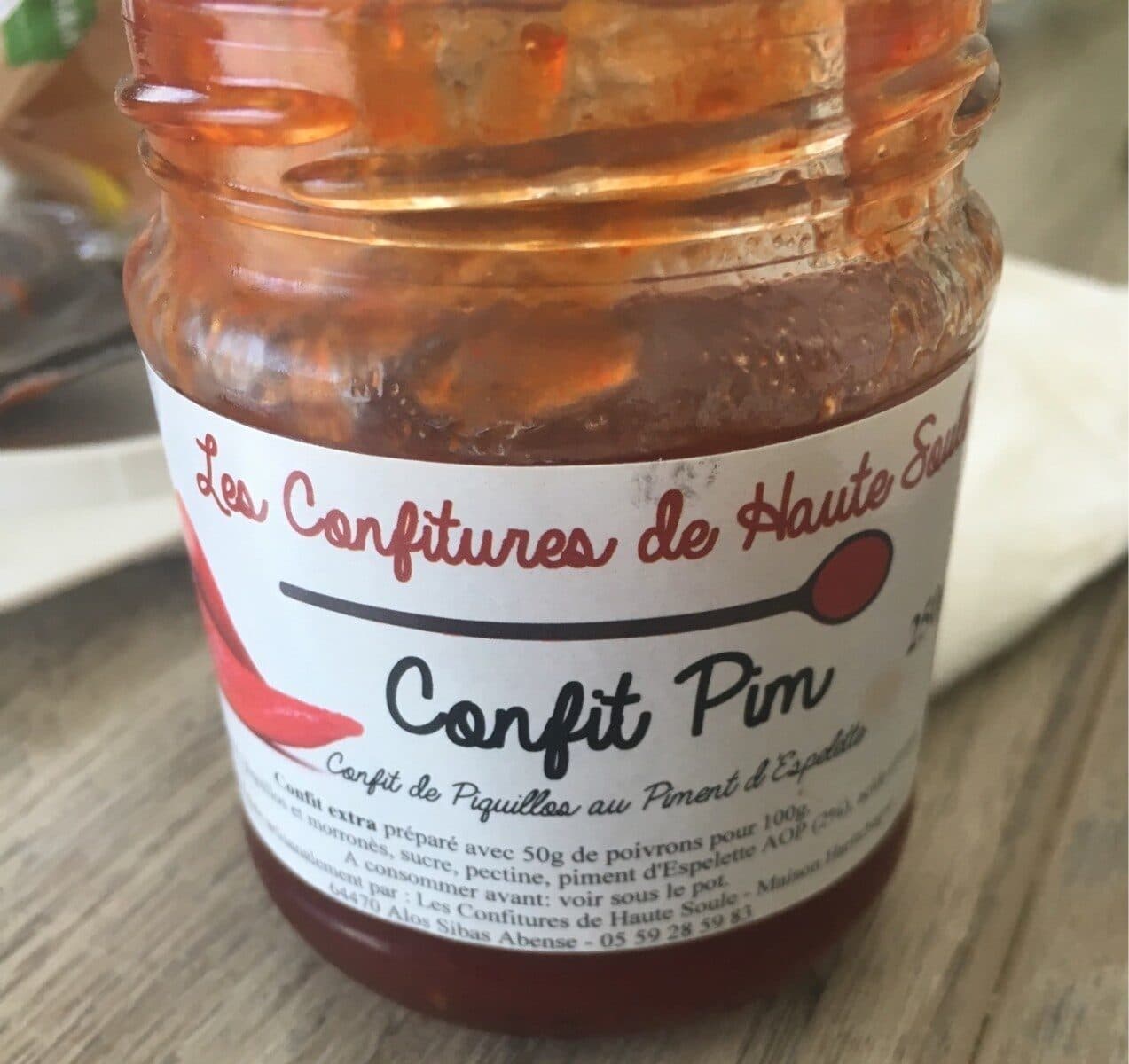 Les Confitures de Haute Soule Confit Pim packshot