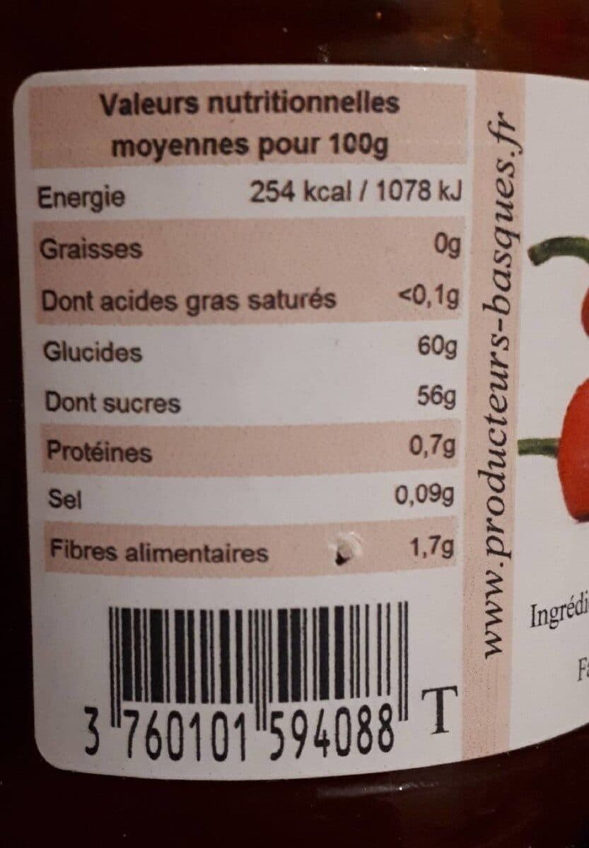 Les Confitures de Haute Soule Confit Pim packshot