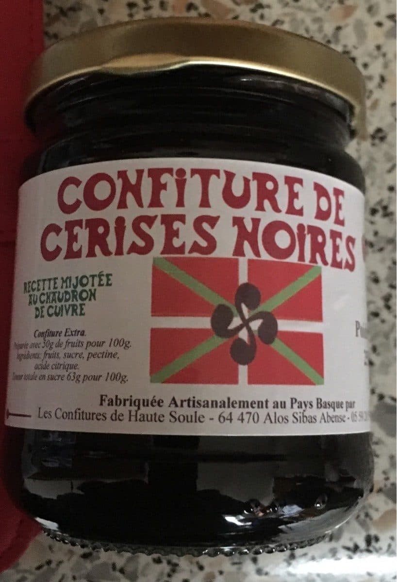 Les Confitures de Haute Soule Confiture de cerises noires packshot