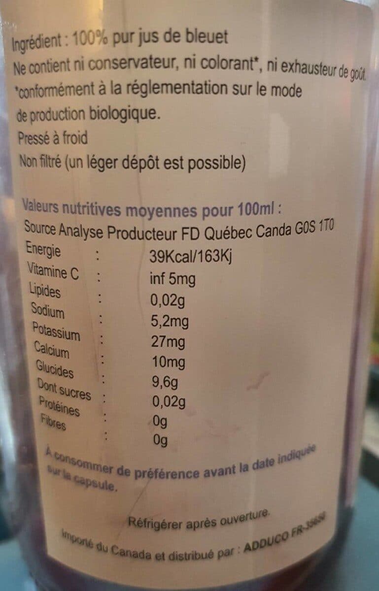 Open Food Facts Bleuet sauvage packshot