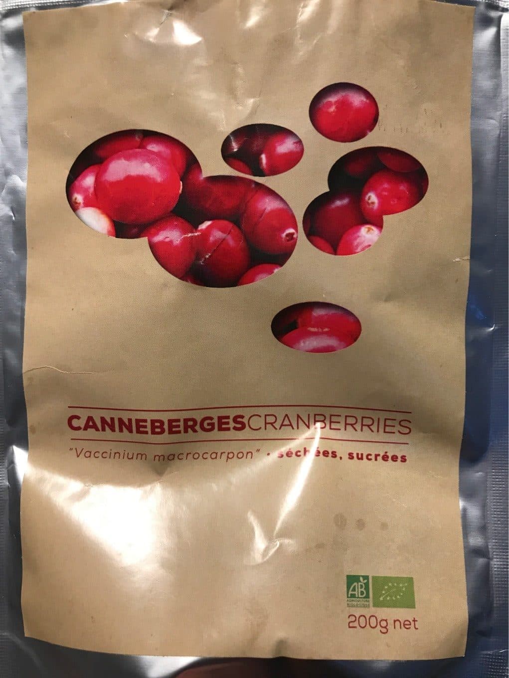 CANNEBERGES.EU Canneberges Séchées Sucrées packshot
