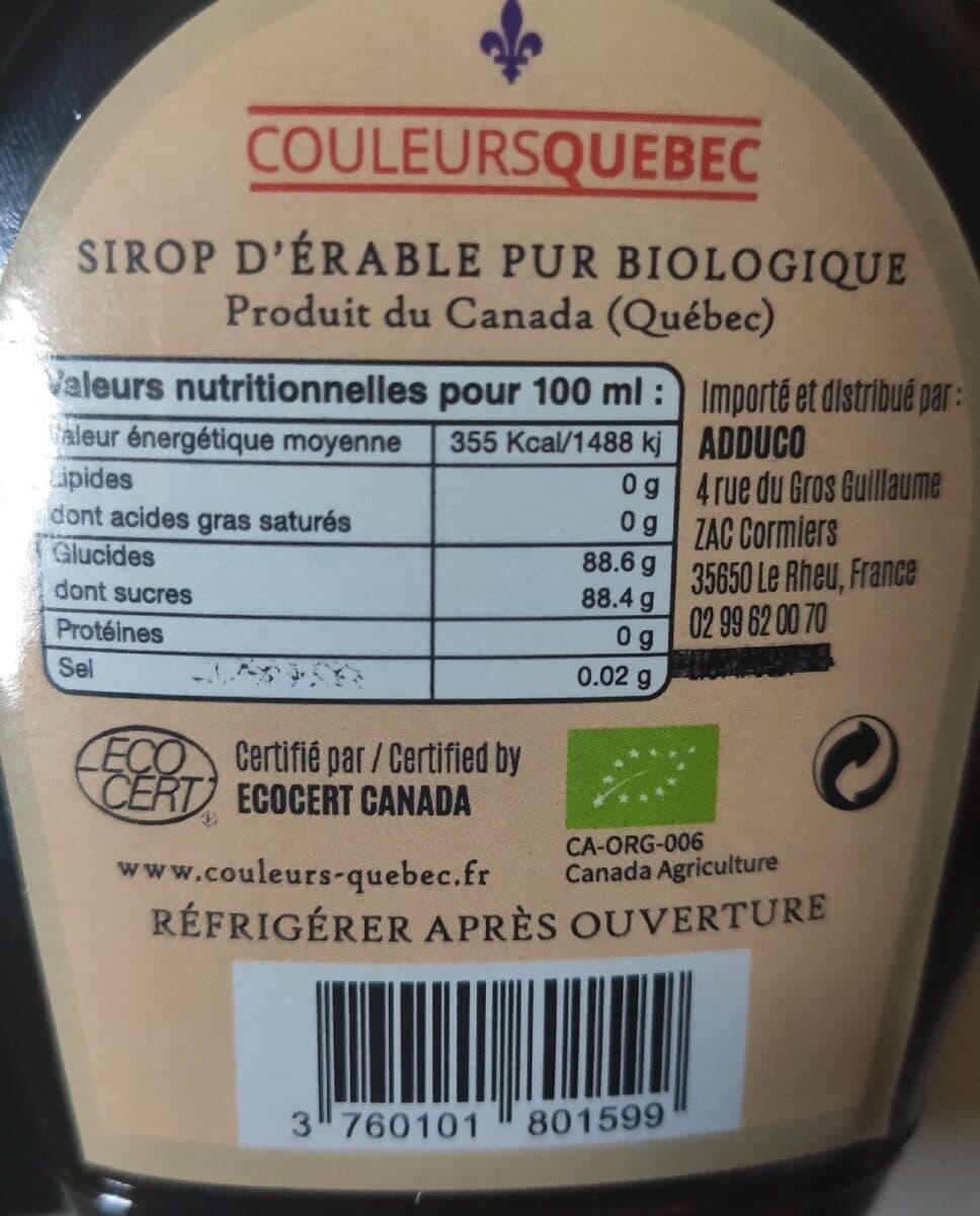Decacer Sirop d’érable packshot
