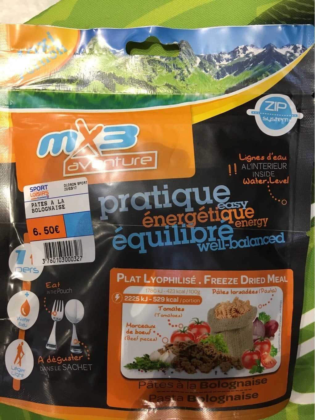 mX3 aventure Plat lyophilise packshot