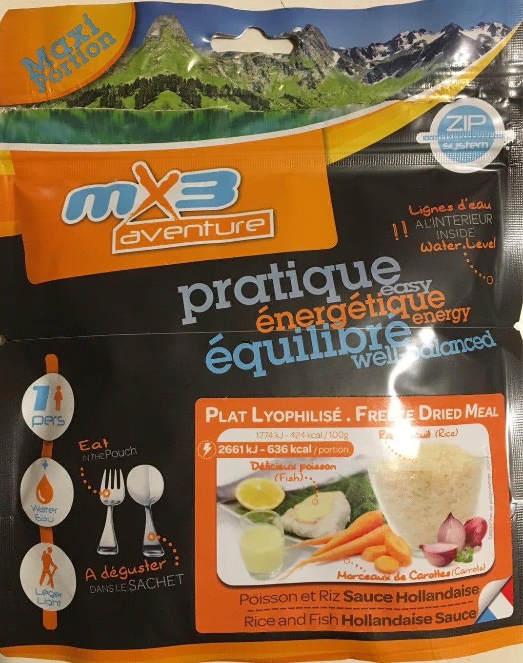 MX3 Poisson et riz sauce hollandaise packshot