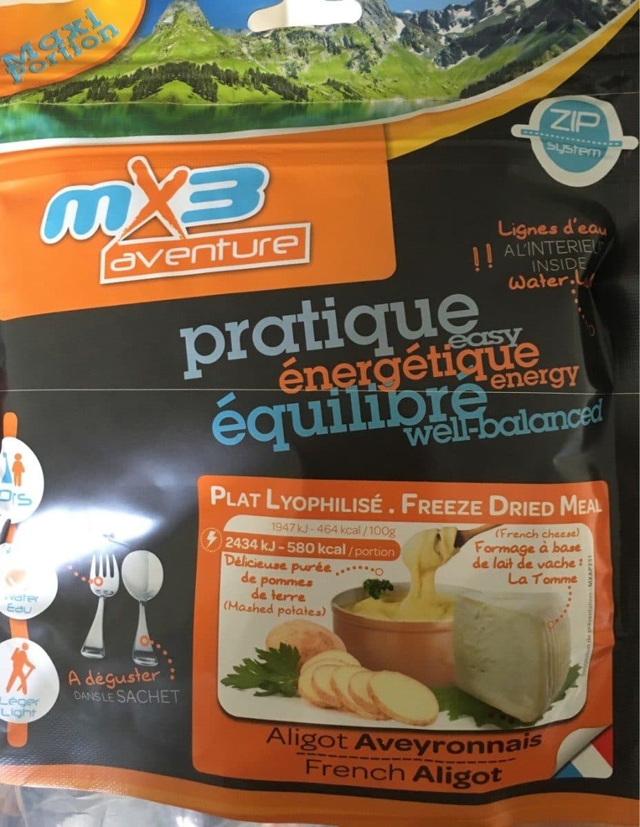 Mx3 Aligot Français Pratique énergétique équilibre Plat Lyophylisé packshot