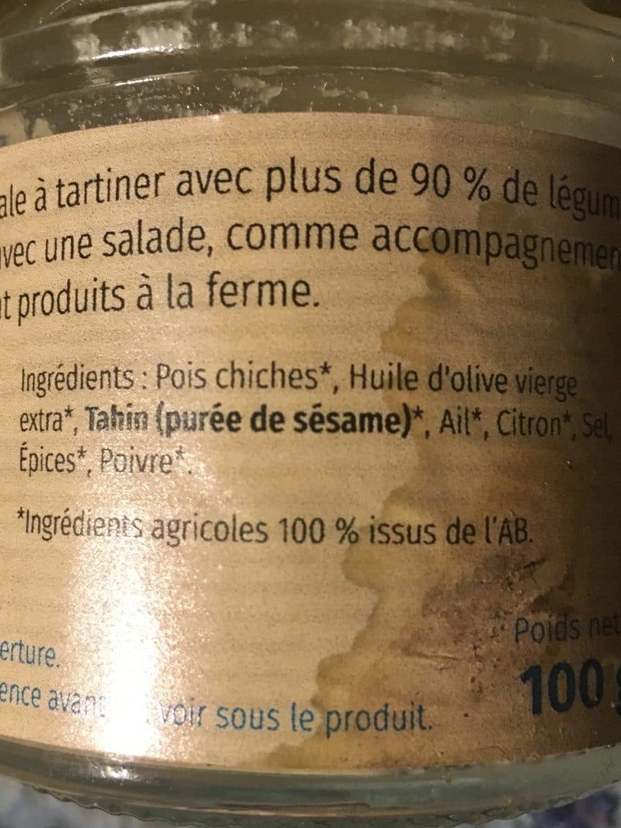 Open Food Facts houmous packshot