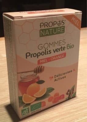 Propos’nature Gommes Propolis verte Bio - Miel orange packshot