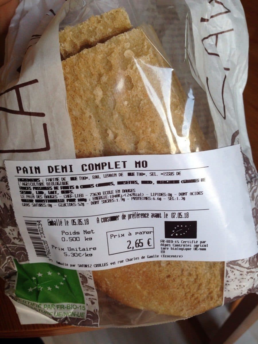Open Food Facts Pain demi complet packshot