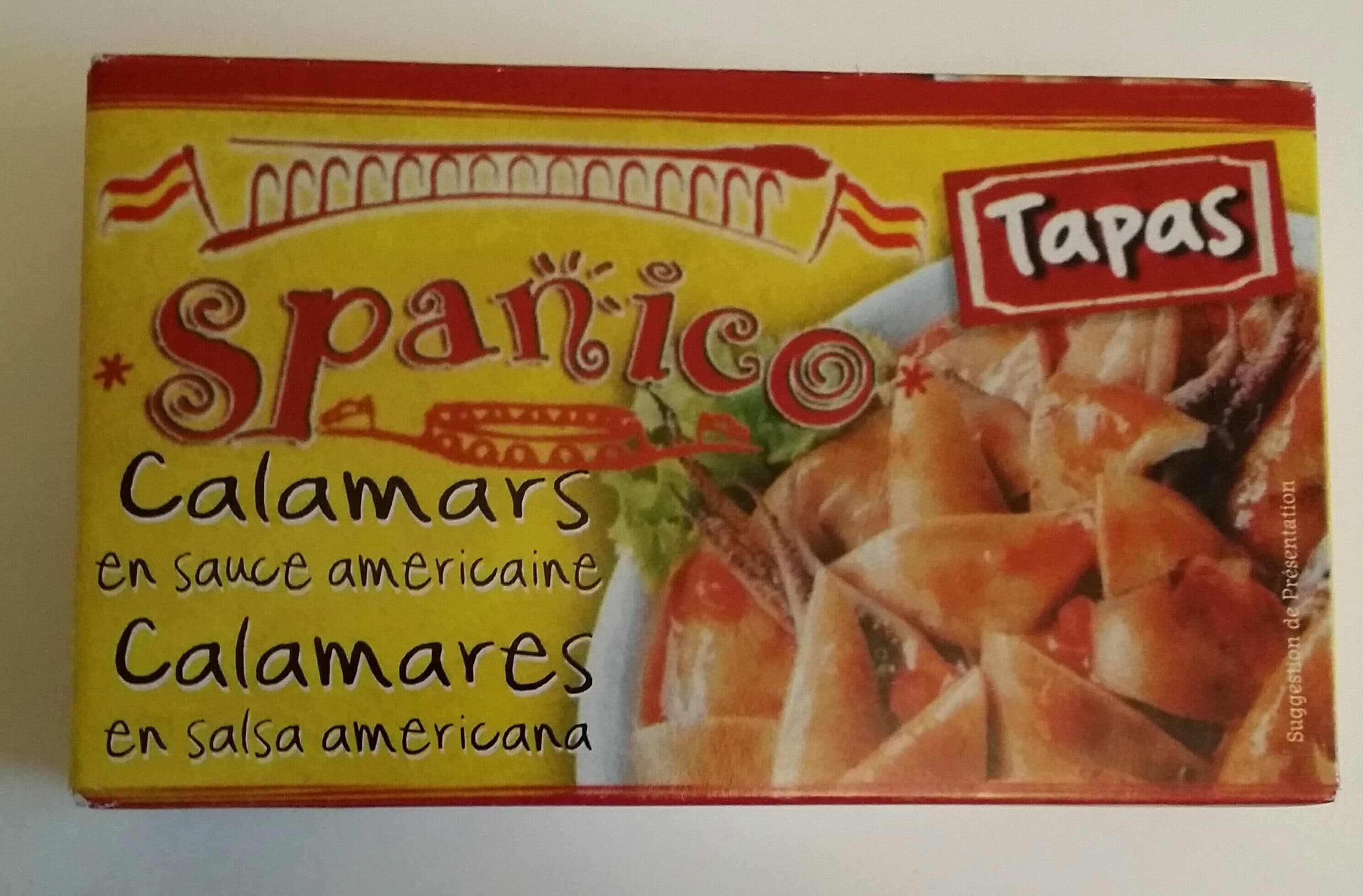 Spanico Calamars En Sauce Américaine, Tapas packshot
