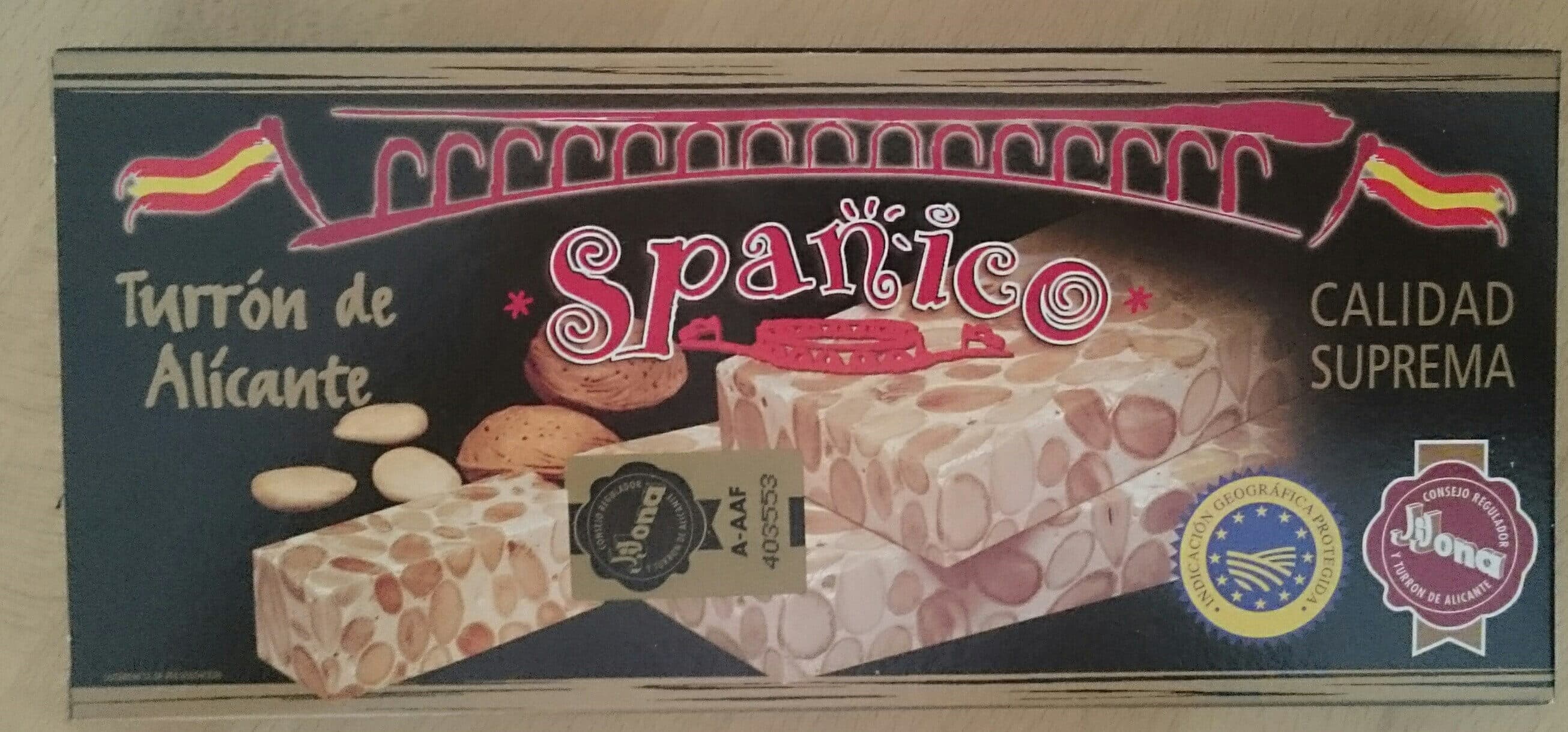 Spanico Turron de Alicante IGP aux amandes packshot
