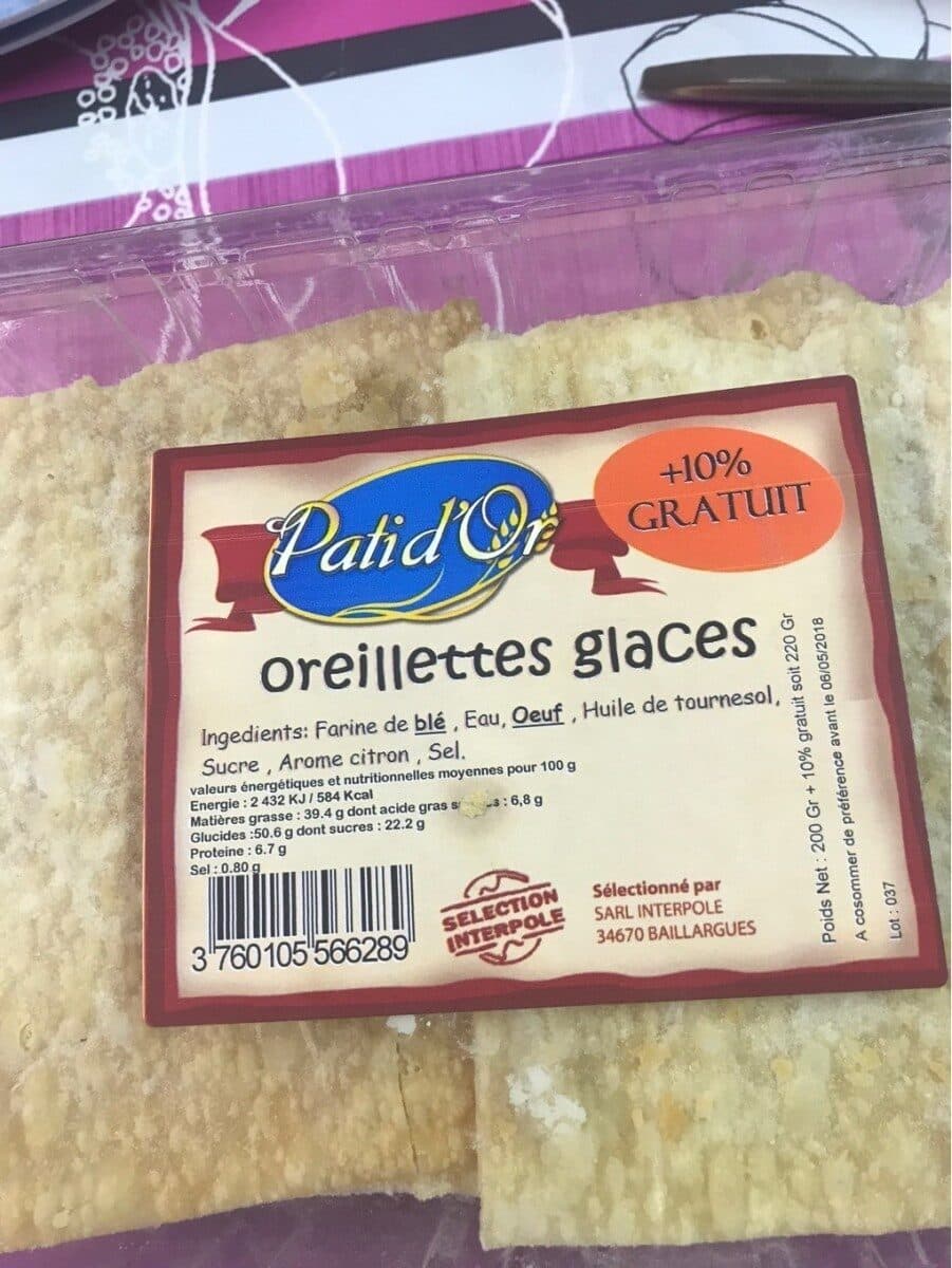 Open Food Facts Oreillettes packshot