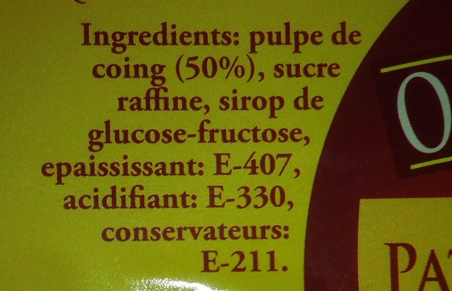 Open Food Facts Pâte de coing packshot