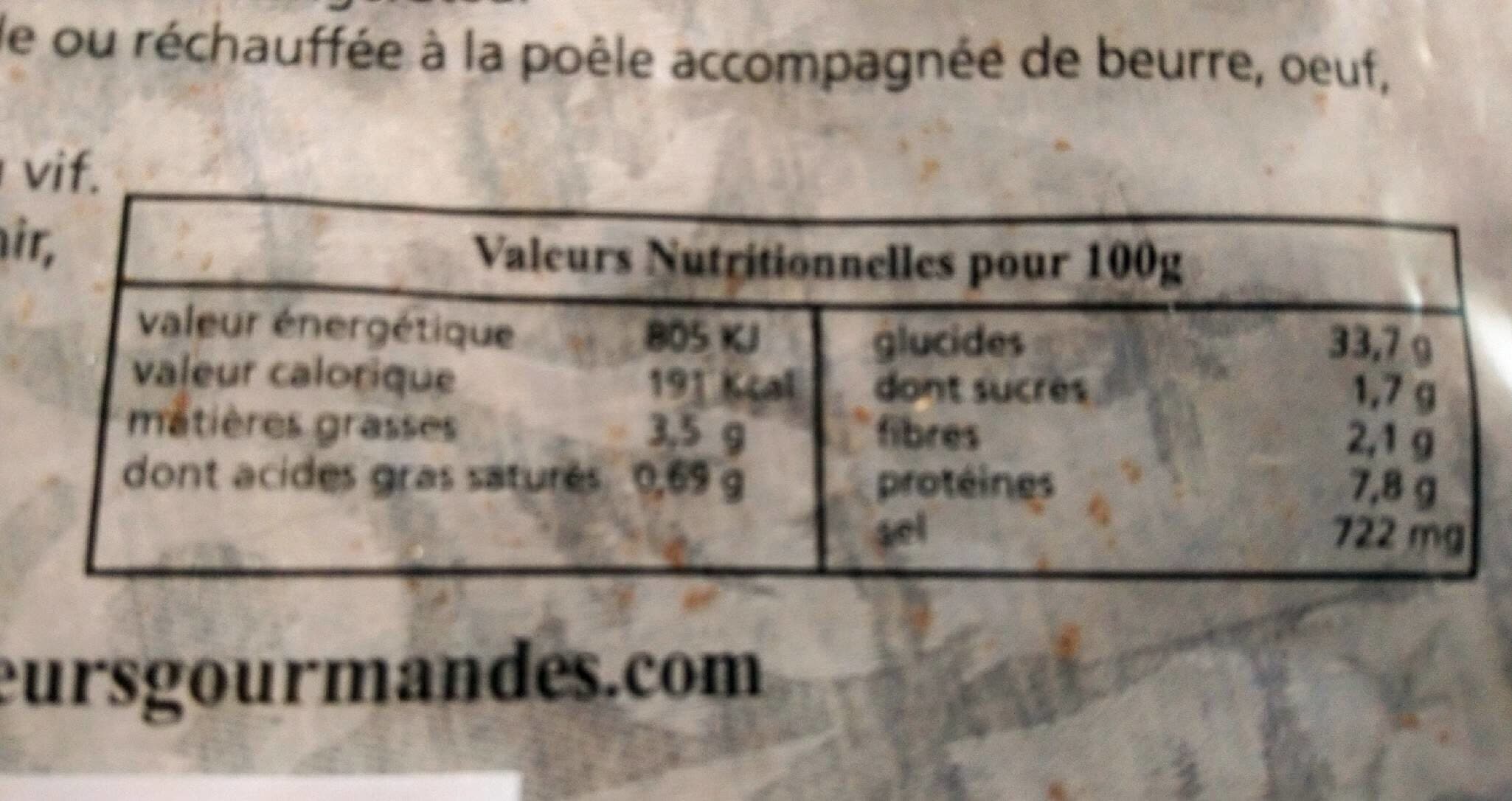 Saveurs Gourmandes Galettes de ble noir packshot