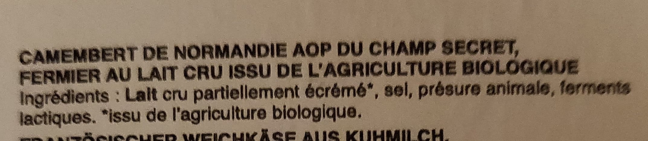 GAEC du Champ Secret Camembert de Normandie packshot