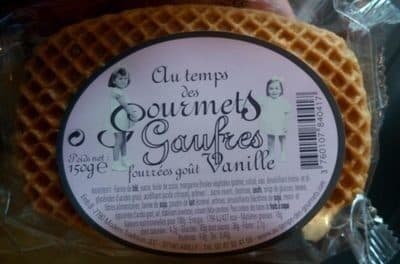 Au Temps des Gourmets Gaufres Fourrées Goût Vanille packshot