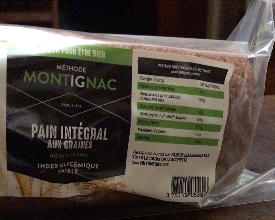 Montignac Pain Intégral Aux Graines packshot