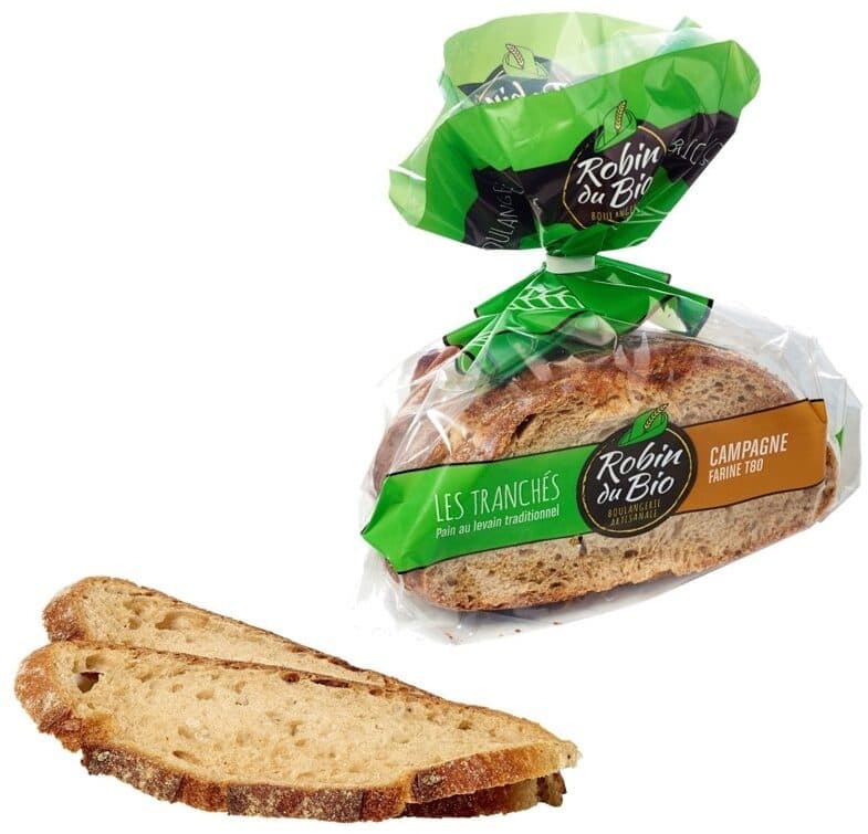 Robin du Bio Pain tranché campagne packshot