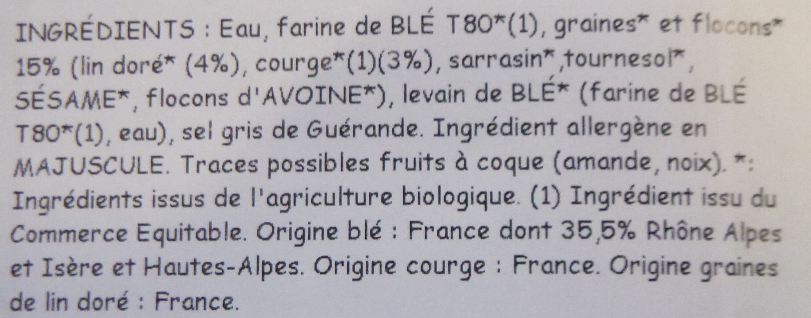 Pain De Bellebone Pain bio tranché graines du potager packshot