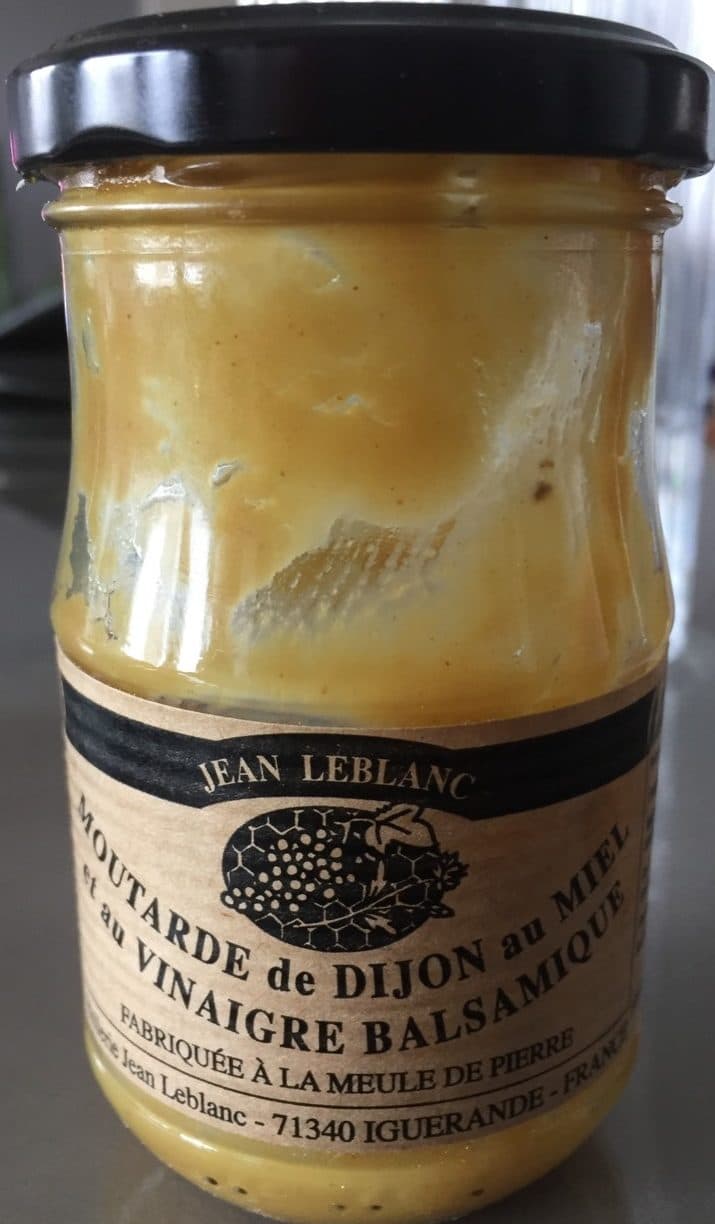 Jean Leblanc Moutarde de Dijon au miel et au vinaigre balsamique packshot