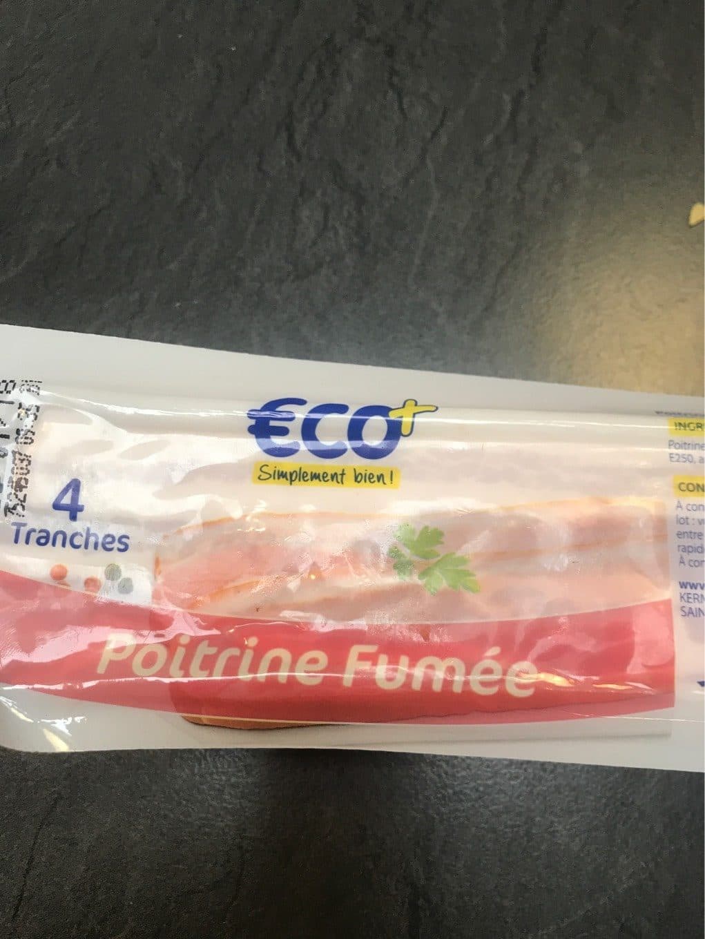 Eco+ Poitrine fumée 4 tranches packshot