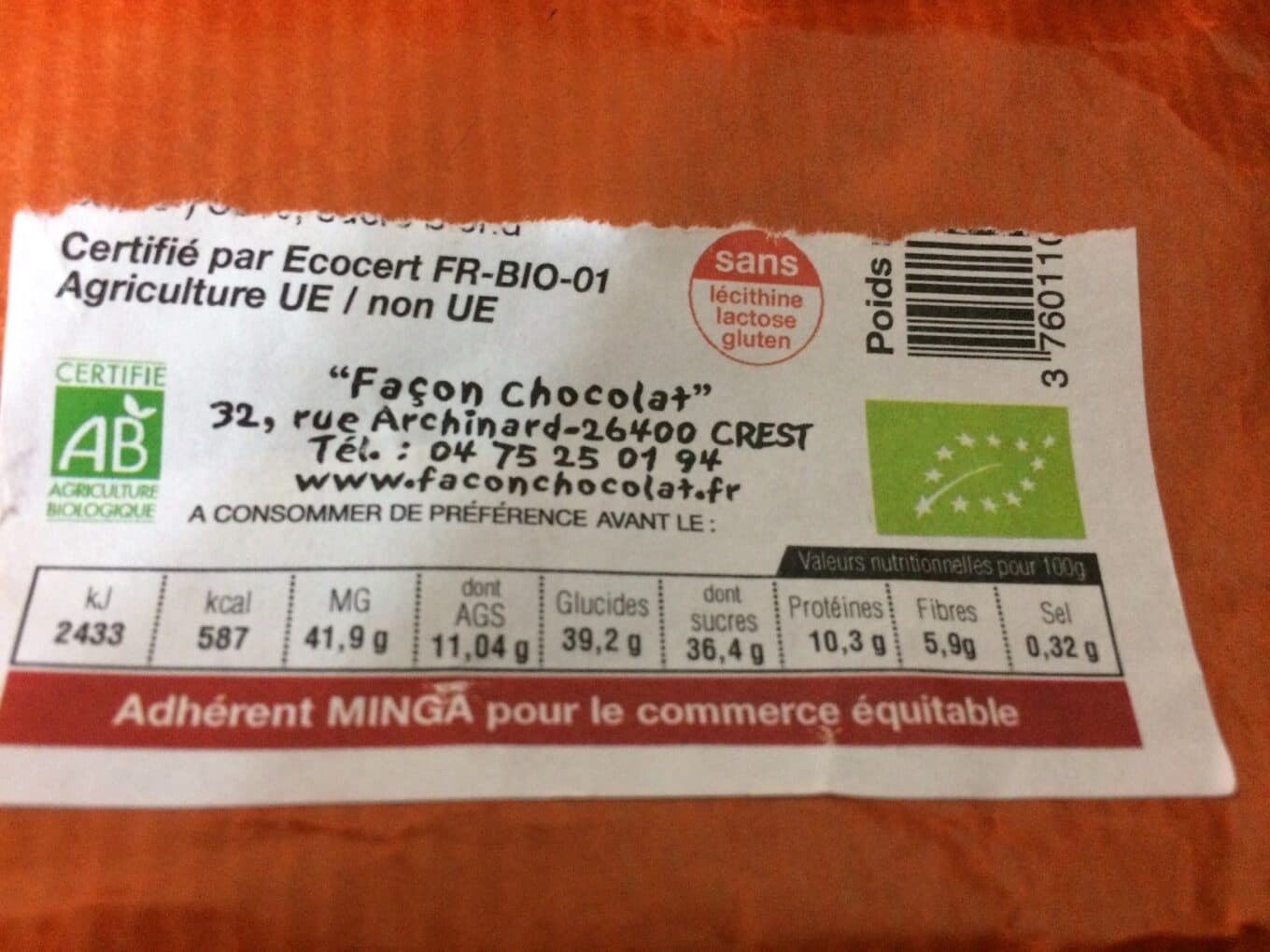 Facon Chocolat Papillotes packshot