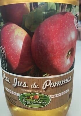 Vergers de Vendée Pur jus de pommes packshot