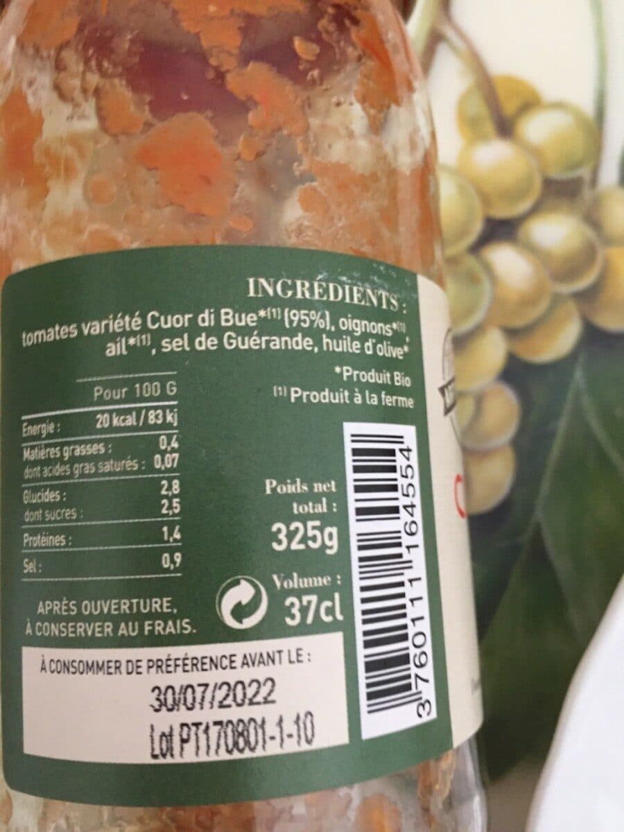 Open Food Facts Cuisiné. De tomate packshot