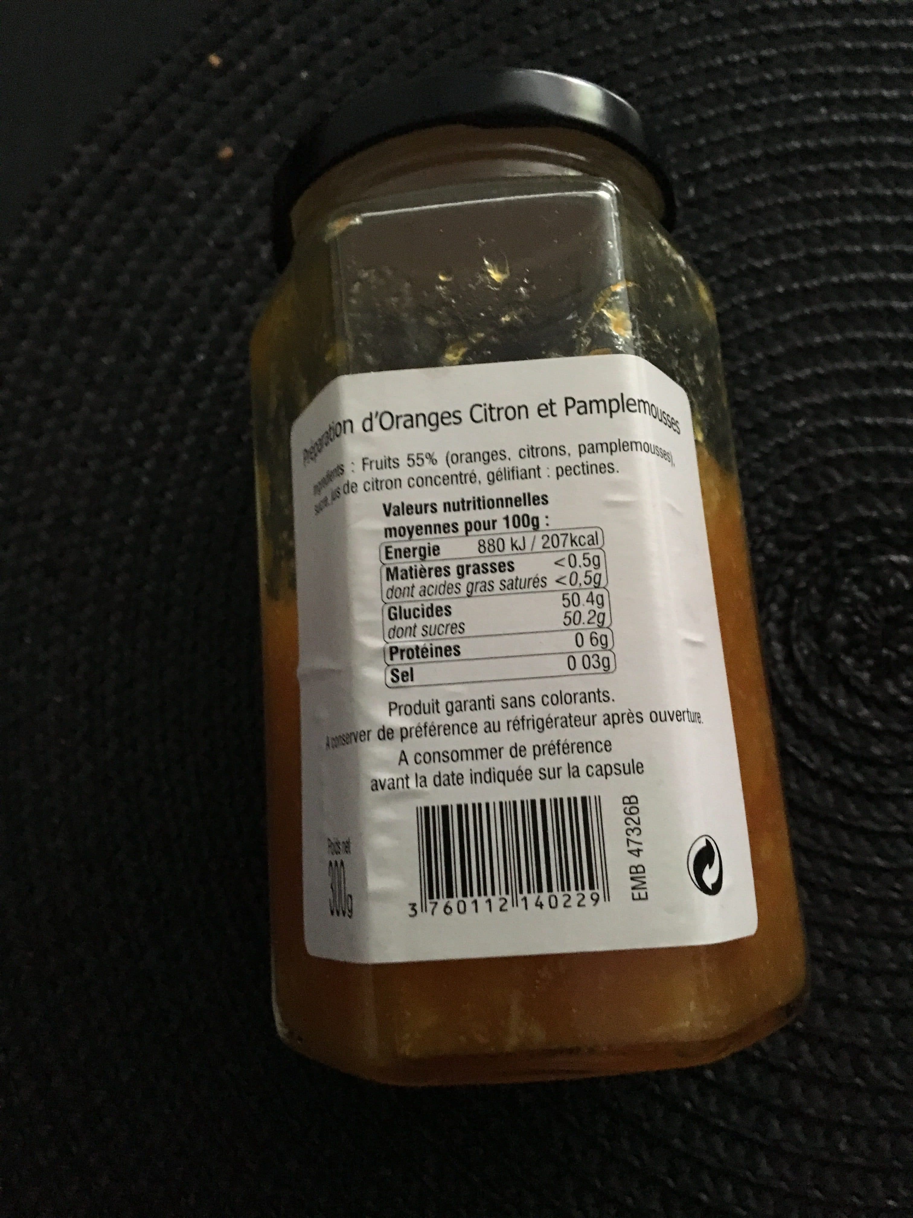 Pat'boul De Provence Oranges citrons pamplemousse packshot