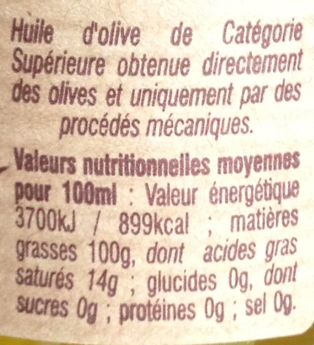 Open Food Facts Huile d'olive vierge extra packshot