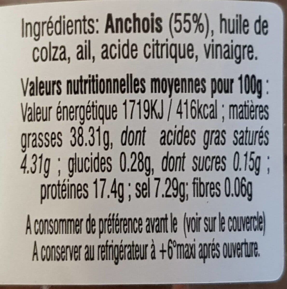 Open Food Facts Anchoïade packshot