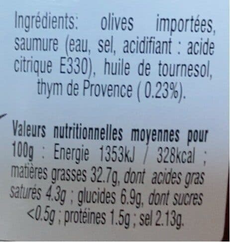 Open Food Facts Olives coquillos packshot