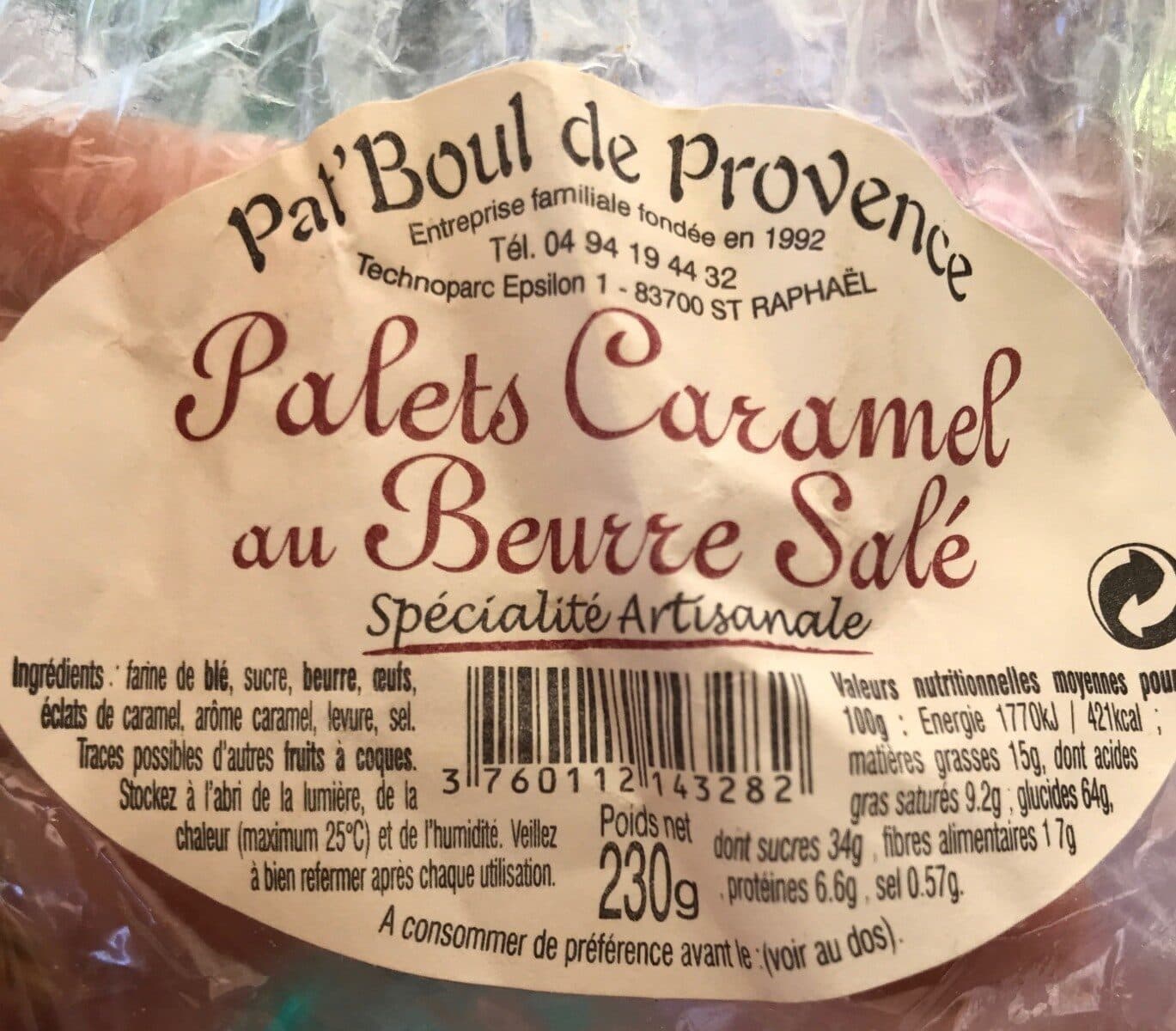 Open Food Facts Palets Caramel au Beurre Salé packshot