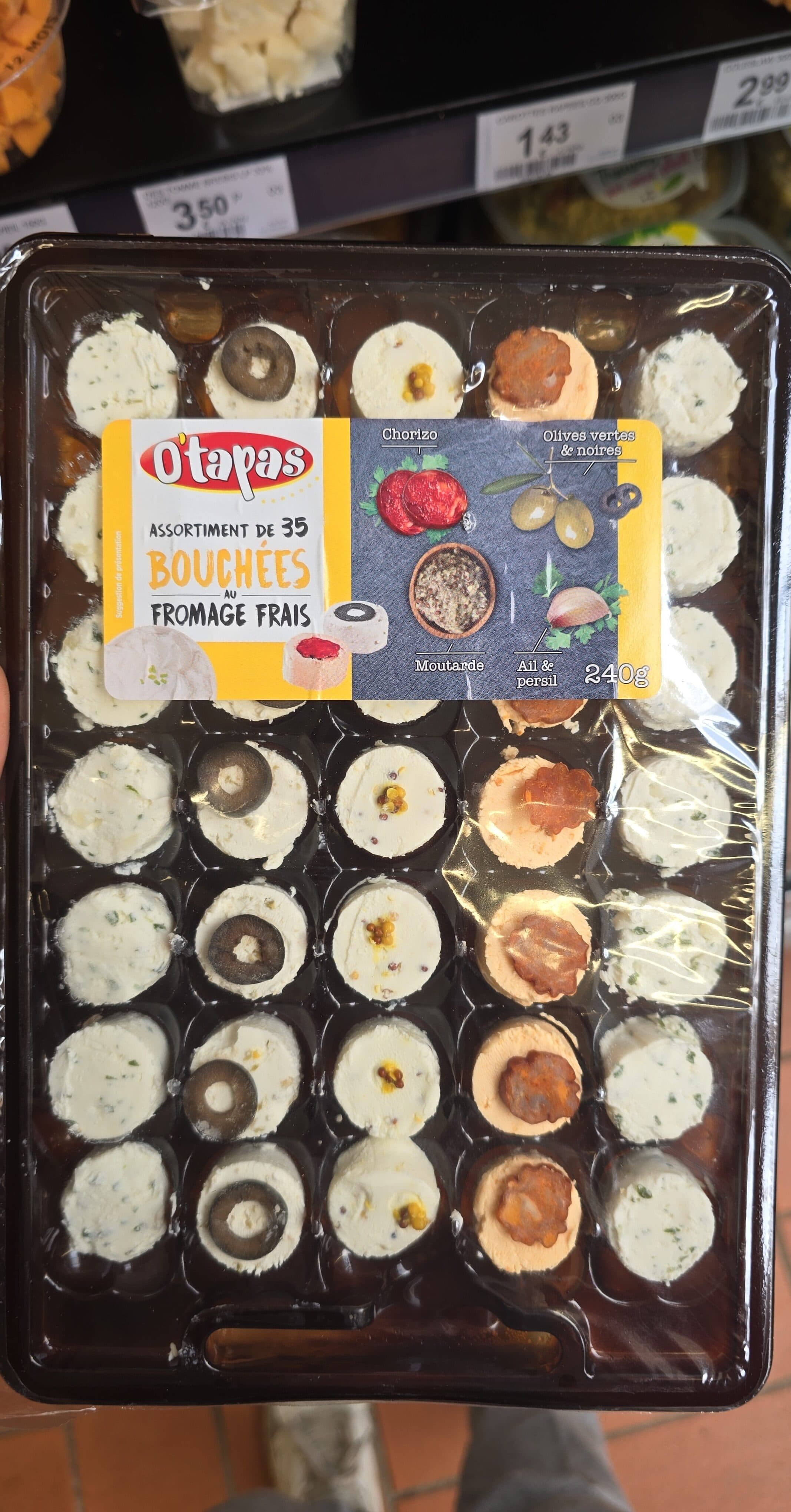 O tapas Assortiment de 35 bouchées au fromage frais packshot